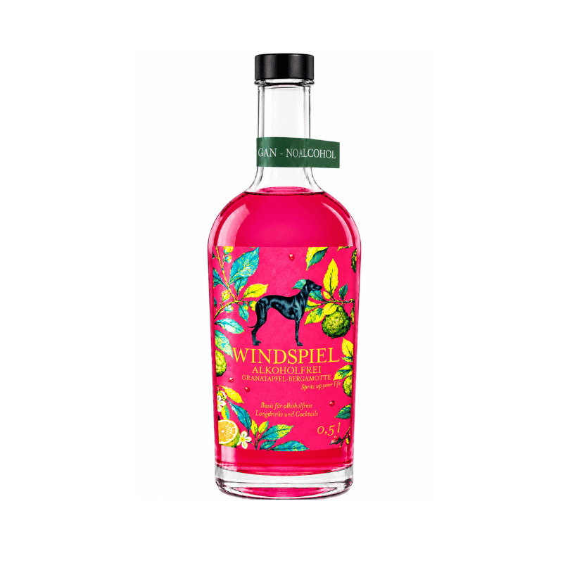 Windspiel Alkoholfrei Granatapfel-Bergamotte Spritz up your Life 0,5 l, fruchtiger alkoholfreier Aperitif für Spritz, Cocktails und Mocktails.