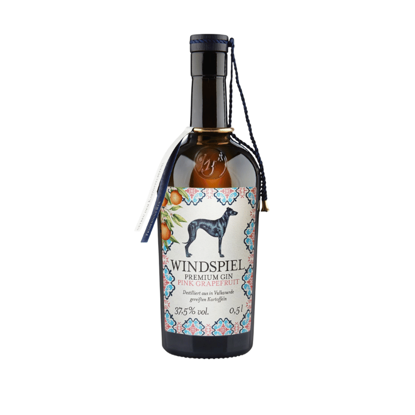 Windspiel Premium Gin Pink Grapefruit 37,5 % vol. 0,5 l, fruchtiger roter Grapefruit Gin aus Deutschland mit mediterraner Zitrusnote.