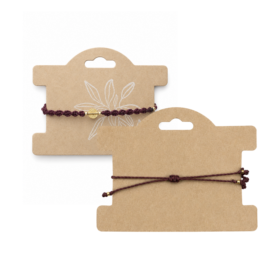 Armband bordeaux mit Anhänger