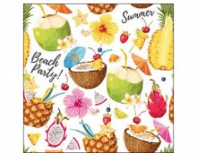 Papierserviette - klein - beach party