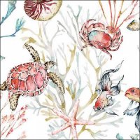 Papierserviette - groß - Sea Animals