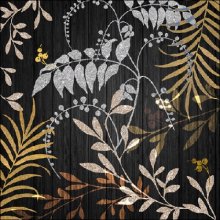 Papierserviette - groß - Luxury Leaves black