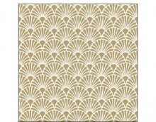 Papierserviette - klein - Art Deco Gold White