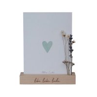 Kartenständer - Trockenblumenständer - Lebe Liebe Lache