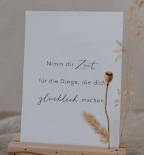 Postkarte - Nimm Dir Zeit glücklich