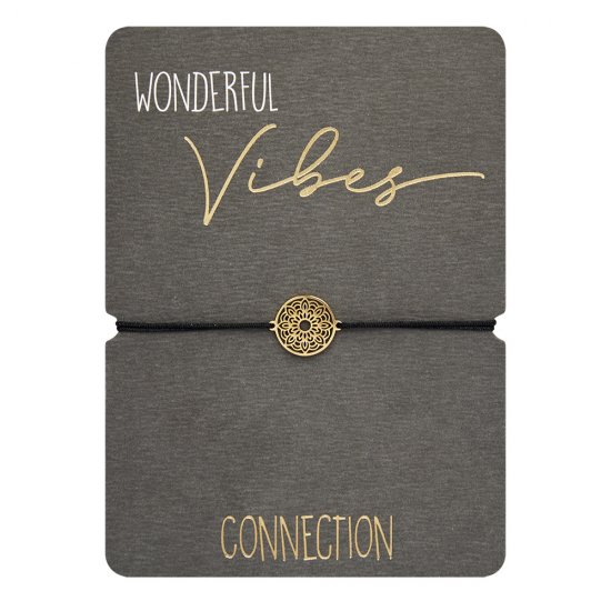 Armband VIBES - Connection - gold schwarz - zum Schließen ins Bild klicken