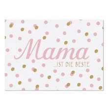 Postkarte - Mama ist die Beste GOLD