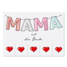 Postkarte - Mama ist die Beste HERZEN