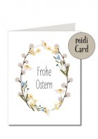 Postkarte Mini - Klappkarte - Frohe Ostern