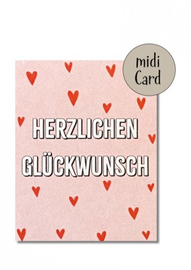 Postkarte Mini - Herzlichen Glückwunsch - zum Schließen ins Bild klicken