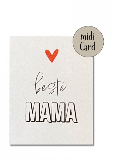 Postkarte Mini - Beste Mama - zum Schließen ins Bild klicken