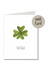 Postkarte Mini - Klappkarte - Viel Glück