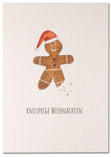 Postkarte - Knusprige Weihnachten - zum Schließen ins Bild klicken