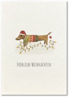 Postkarte - Weihnachtsdackel