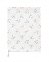 Geschirrtuch - Anker - Anchors all over white grey