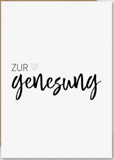 Postkarte - Minimal - Zur Genesung - zum Schließen ins Bild klicken