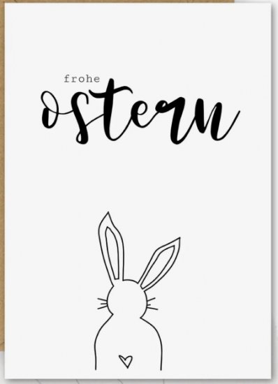 Postkarte - Minimal - Frohe Ostern - zum Schließen ins Bild klicken