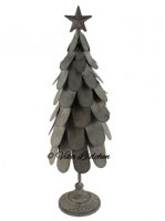 Metall Baum - Winterbaum - Antik grau - L