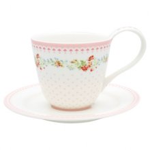 Tasse mit Unterteller - Sinja white LMTD