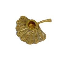 Kerzenhalter Ginko Blatt - gold