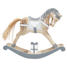 Schaukelpferd - Rocking Horse - GREY - L