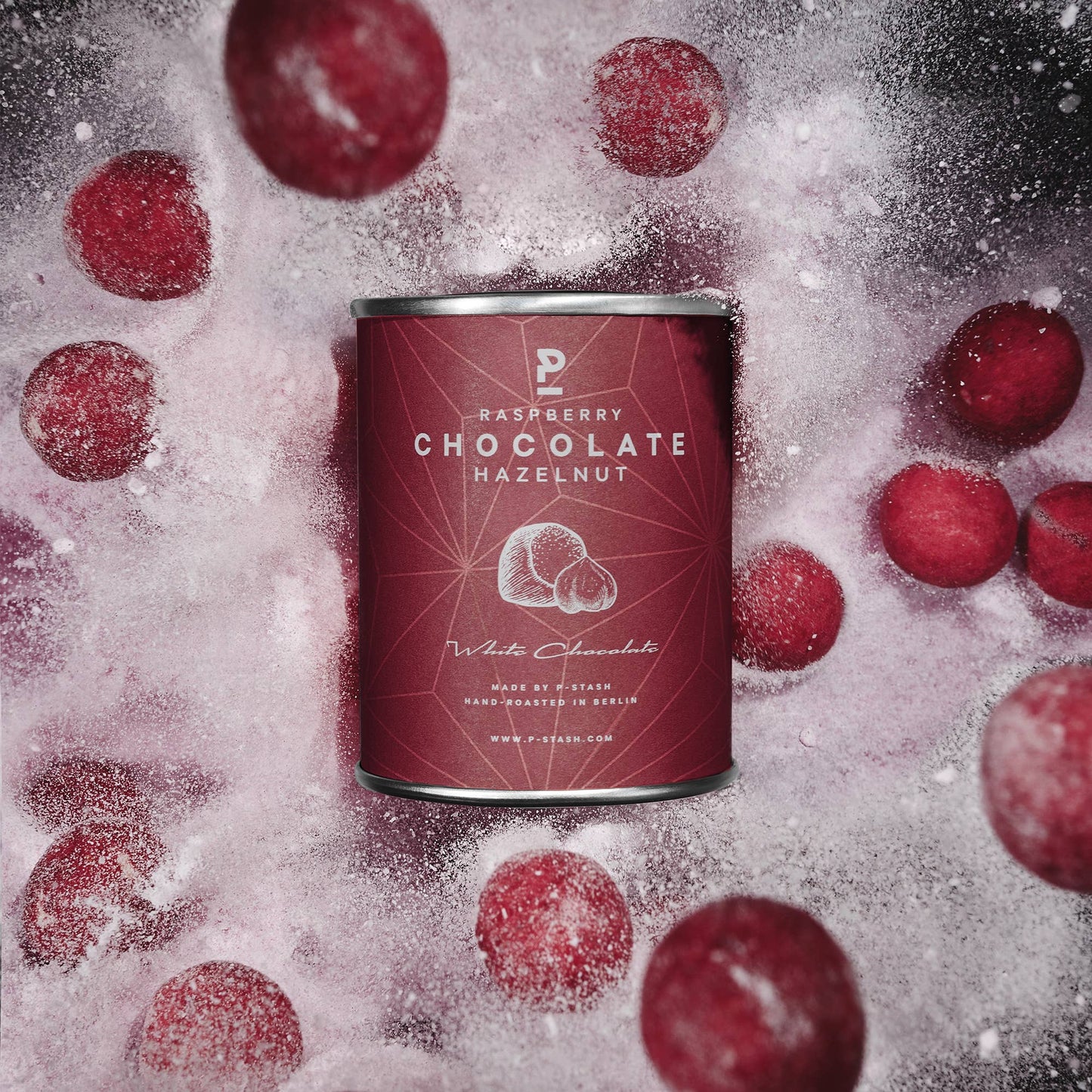 Schoko Genuss - Haselnuss mit weißer Schokolade Himbeere - 60g