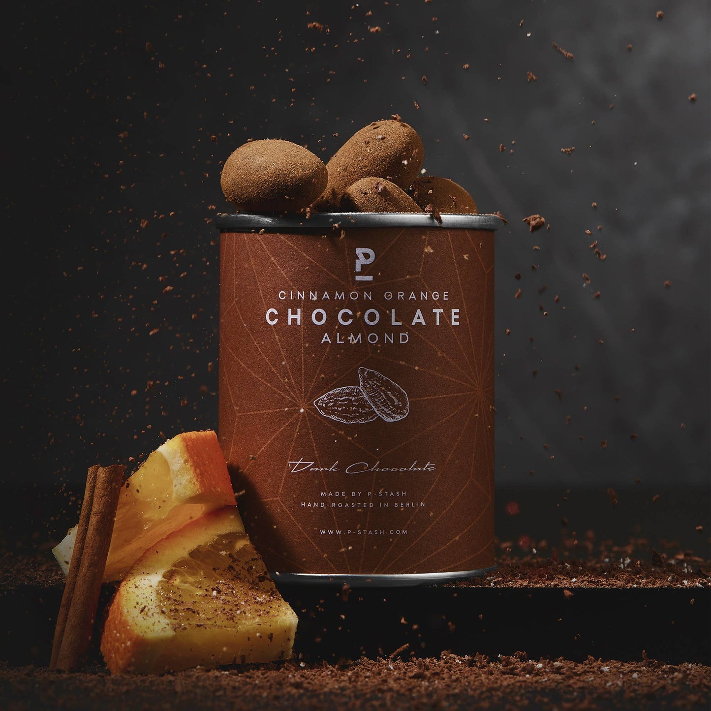 Schoko Genuss - Mandel mit dunkler Schokolade Zimt & Orange - 60g