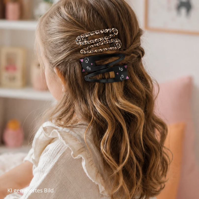 Haarclip Katzen-Set – 4er-Pack