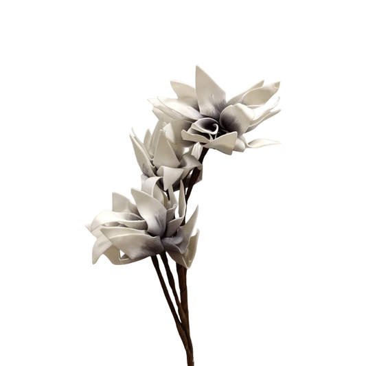 Kunstblume - Moosblume Magnolie - schwarz-weiss