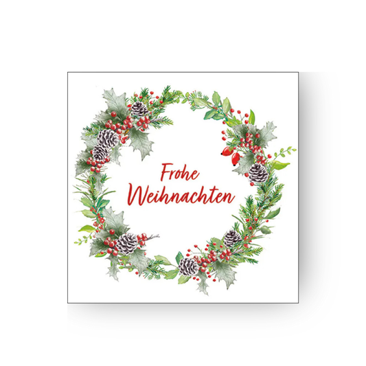 Papierserviette M - Weihnachtskranz