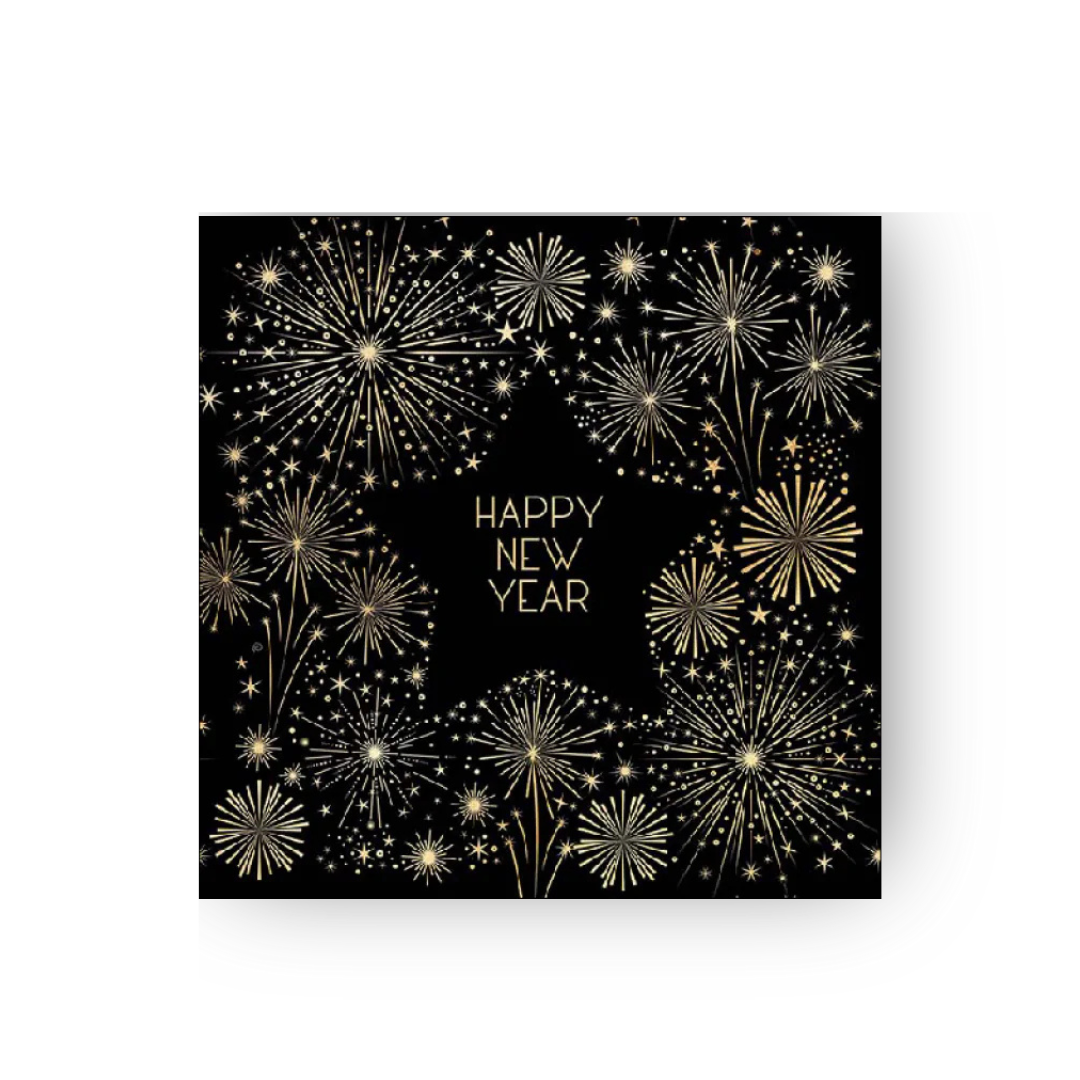 Papierserviette M - Golden New Year