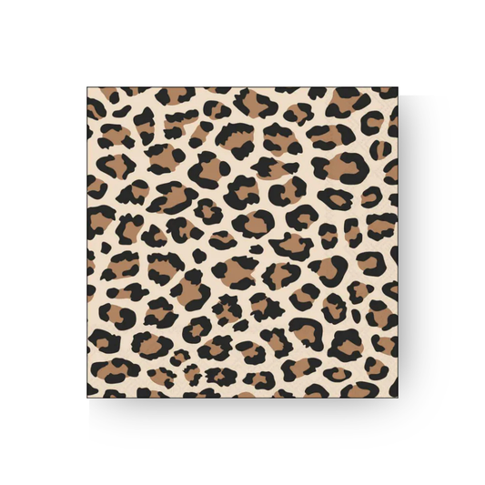 Papierserviette M - Leopard pattern brown