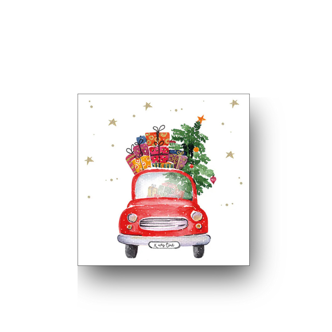 Papierserviette S • Gifts Truck Christmascar