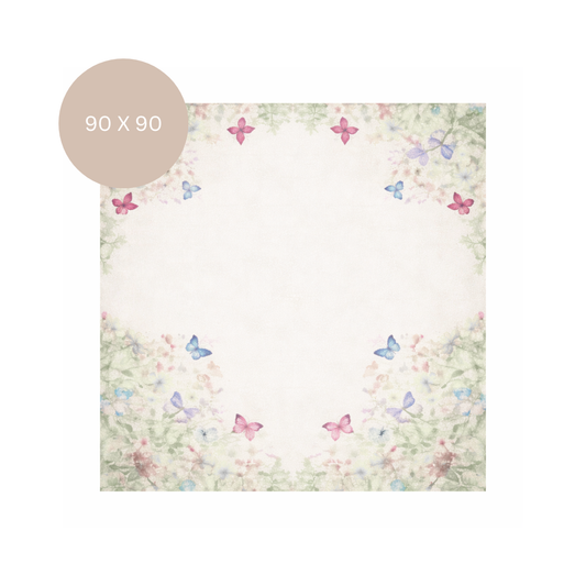 Tischdecke - Butterflies in field - 90x90