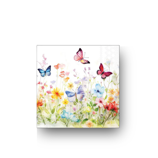 Papierserviette S • Butterflies in field