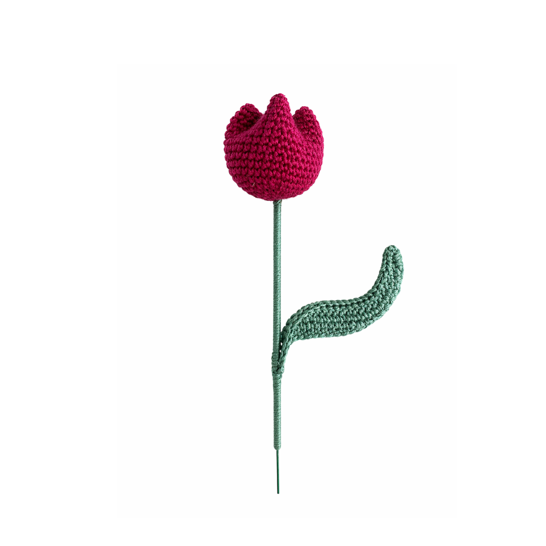 Gehäkelte Tulpe - versch. Farben