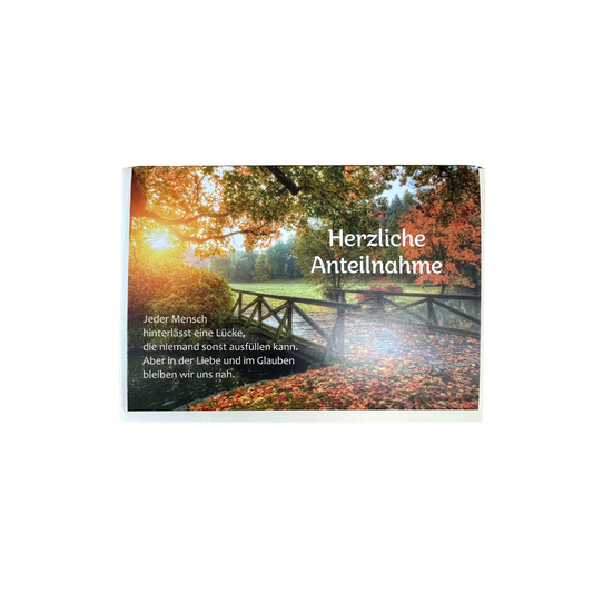 Karte mir Umschlag - Herzliche Anteilnahme