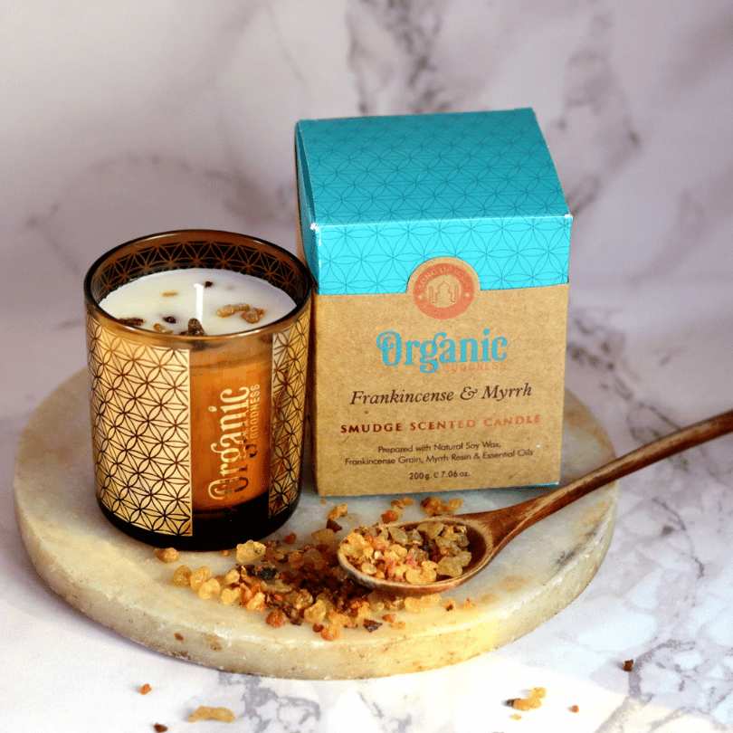 Organic Sojawachskerze - Weihrauch Myrrhe