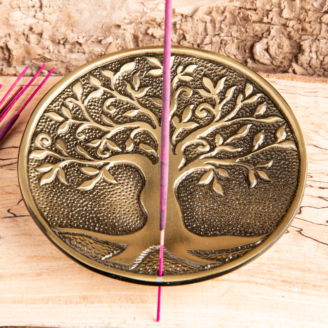 Räucherstäbchenhalter - Baum des Lebens - rund