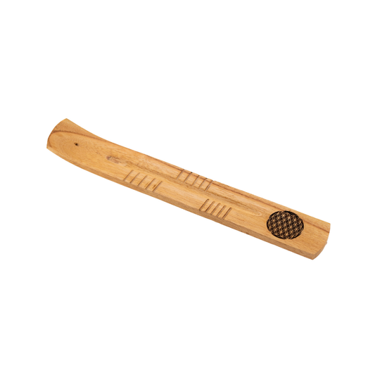 Räucherstäbchenhalter Holz • Blume des Lebens