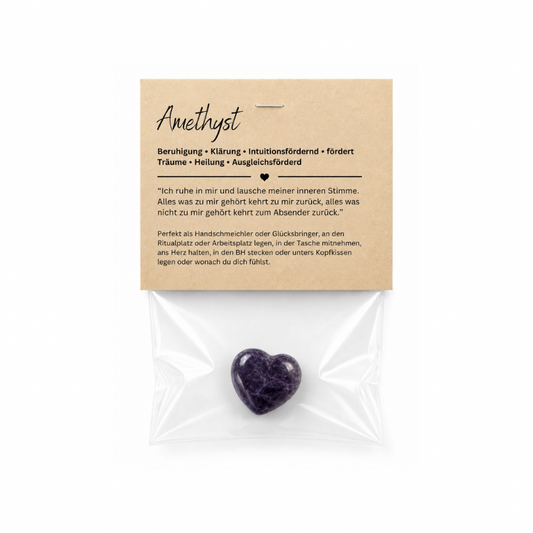 Edelstein Amethyst Herz - Geschenk