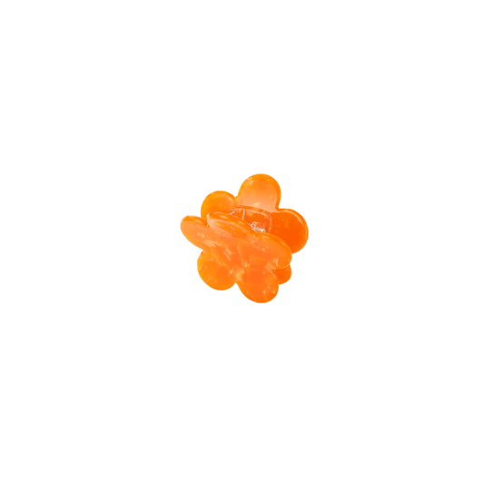 Haarspange - Mini-Haarclip - Blüte orange