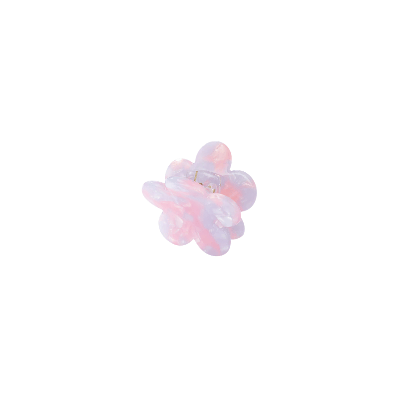 Haarspange - Mini-Haarclip - Blüte rosa-lila
