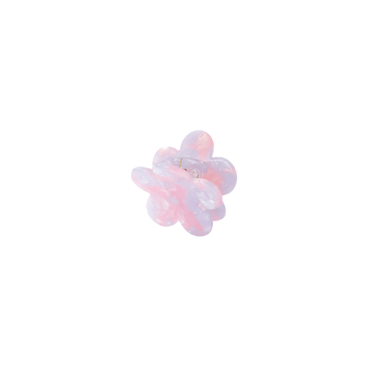 Haarspange - Mini-Haarclip - Blüte rosa-lila