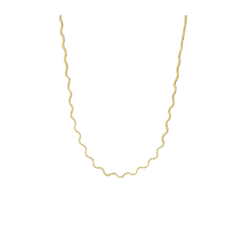 Kette - Edelstahl Gold - Wellen