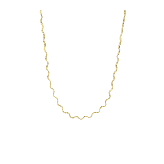Kette - Edelstahl Gold - Wellen