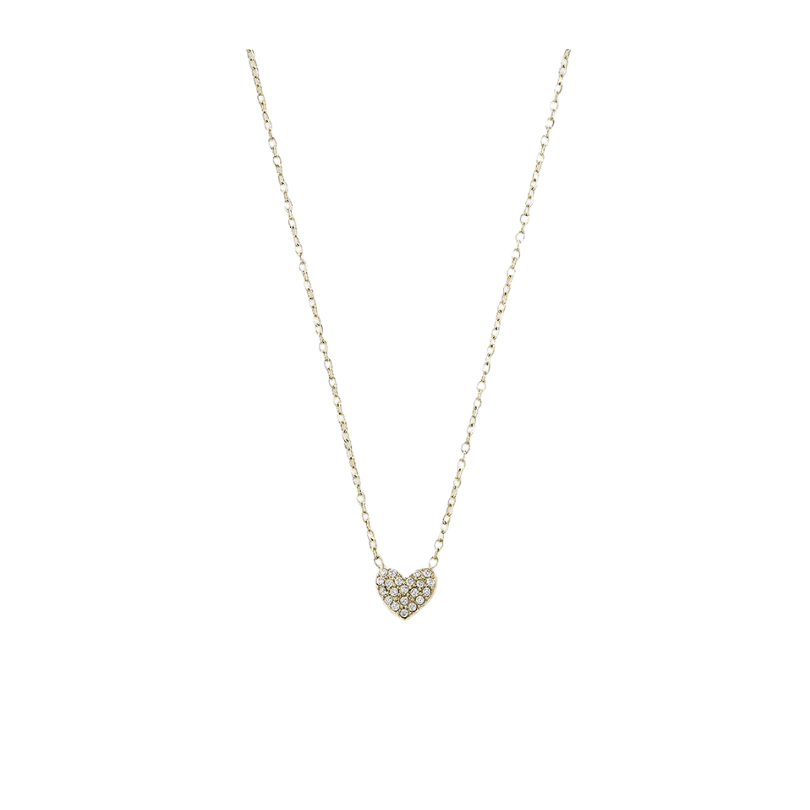Kette - Herz Strass gold