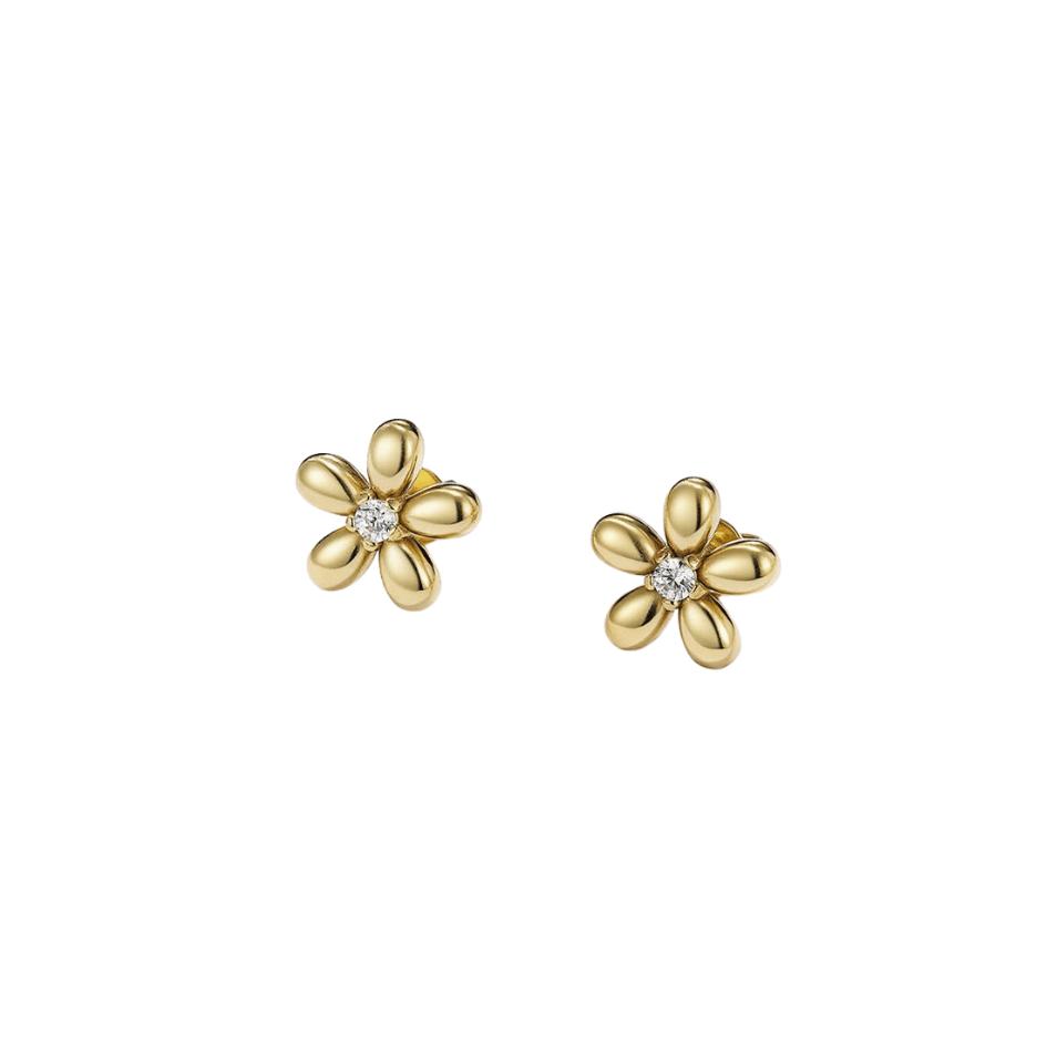 Ohrstecker Edelstahl - Blüte - Gold