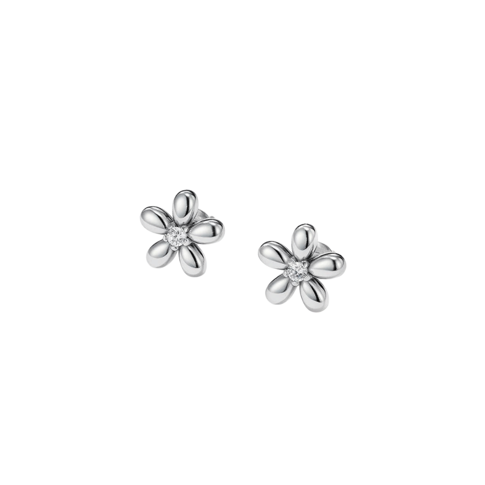 Ohrstecker Edelstahl - Blüte - Silber