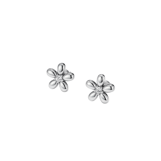Ohrstecker Edelstahl - Blüte - Silber
